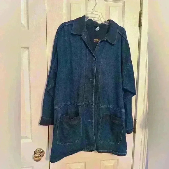 Like New Denim Unlined Chore Coat L - Picture 1 of 7